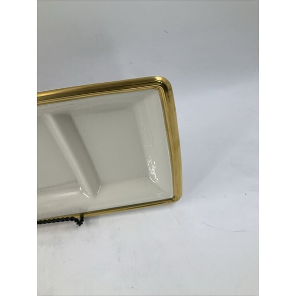 Discontinued Lenox Eternal Nouveau Fine China Lenox Eternal Nouveau 3 Part Rectangular Divided Server Tray Hostess 16\
